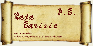 Maja Barišić vizit kartica